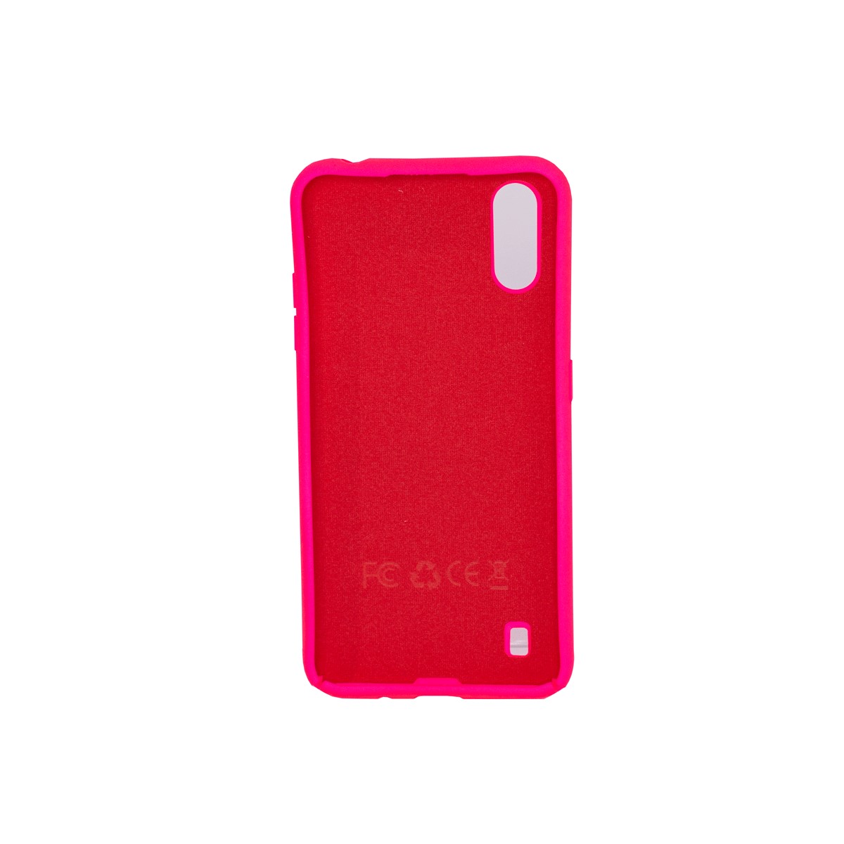 Protectores para celular  para Samsung  A01 Funda de silicona con felpa Fucsia